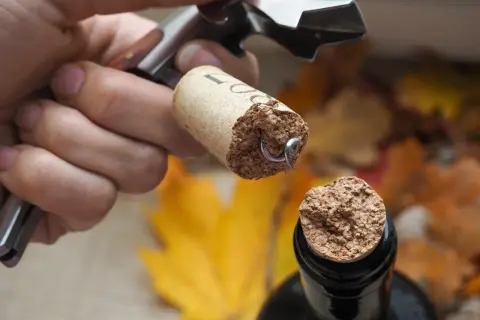 Maintenant, comment enlever un bouchon de liège dans une bouteille ? Un tire-bouchon est utilisé pour retirer le bouchon d'une bouteille de vin.